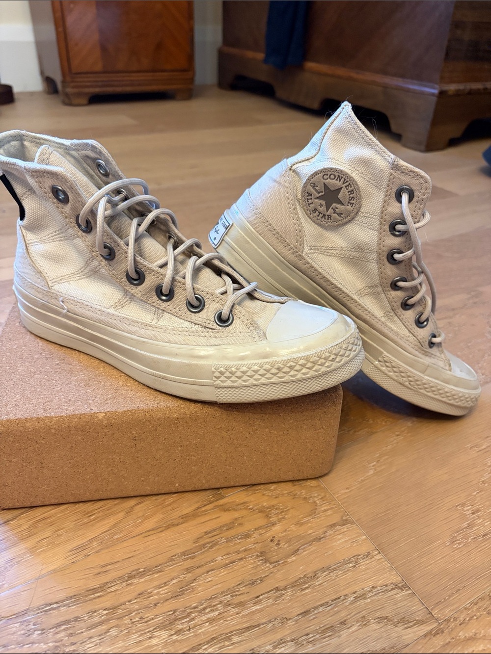 Converse Chuck Taylor All Star High Top Sneakers in Off-White